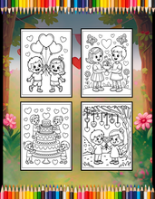 Load image into Gallery viewer, Cute Lama Valentine’s Day Coloring Book Bold Easy Pages for Kids Teens Adults Stress Relief Relaxation Gift