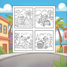 Load image into Gallery viewer, Cute Monkey Coloring Book for Kids Adults Fun Zoo Animal Pages, Stress Relief Creative Activity Coloring Book