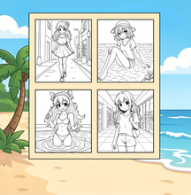 Load image into Gallery viewer, Kawaii Anime Girls Coloring Book for Kids Teens Adults – Cute Manga Characters Easy Japanese Scenes