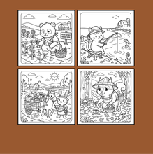 Load image into Gallery viewer, Cozy Farm Life Animals Coloring Book for Adults Kids Boys Girls Teens: Country Life Cute Farm Animals Activity Coloring Pages for Children