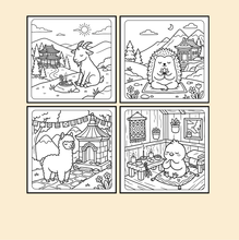 Load image into Gallery viewer, Cozy Escape Coloring Book for Adults Kids Boys Girls Young Teens: Cute Animal Cozy Escape Coloring Activity Pages for School Kids Children