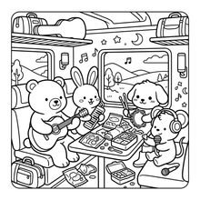 Load image into Gallery viewer, Cozy Pop Star Animal Coloring Book for Adults Kids Boys Girls Teens Bold and Easy Cool Pop Star Singer Animal Coloring Sheets for Children