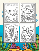 Load image into Gallery viewer, Cozy Cute Sea Creatures Coloring Book for Kids Adults Boys Girls Teens: Cool Underwater Animals Sea Ocean Fish Coloring Activity Book