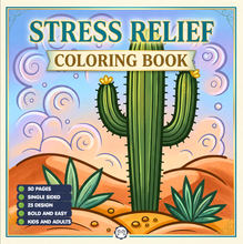 Load image into Gallery viewer, Stress Relief Relaxation Coloring Book Gift for Adults Kids Men Women Boys Girls Teens Single Sided Cozy Places Bold Easy Coloring Book