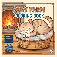 Load image into Gallery viewer, 50 Pages Cute Farm Animals Coloring Book Gift for Kids Boys Girls Teens Children Youth: Country Farm Animals Cow Sheep Coloring Book