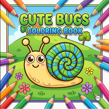 Load image into Gallery viewer, Funny Cute Bugs and Insects Coloring Book for Adults Men Women Kids Boys Girls Toddlers Teens Stress Relief Relaxation Coloring Book