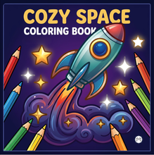 Load image into Gallery viewer, Cozy Outer Space Galaxy Planet UFO Extraterrestrial Coloring Book Gift for Kids Boys Girls: Astronaut Planet Space Coloring Activity Book