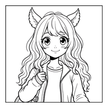 Load image into Gallery viewer, Kawaii Anime Girls Coloring Book for Kids Teens Adults – Cute Manga Characters Easy Japanese Scenes