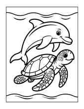 Load image into Gallery viewer, Cozy Cute Sea Creatures Coloring Book for Kids Adults Boys Girls Teens: Cool Underwater Animals Sea Ocean Fish Coloring Activity Book