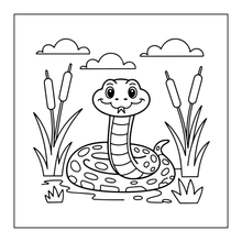 Load image into Gallery viewer, Funny Cute Snake Coloring Book for Kids Teens Adults Cool Reptile Designs 50 Single Sided Pages Fun Stress Relief Activity