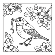 Load image into Gallery viewer, Cute Birds Flowers Coloring Book for Adults Kids Easy Nature Pages for Relaxation and Stress Relief