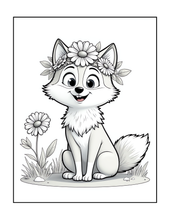 Load image into Gallery viewer, Cute Wolf Coloring Book for Kids and Adults, Bold and Easy Printed Coloring Book, 25 Single-Sided Wolf Designs, Animal Gift for All Ages