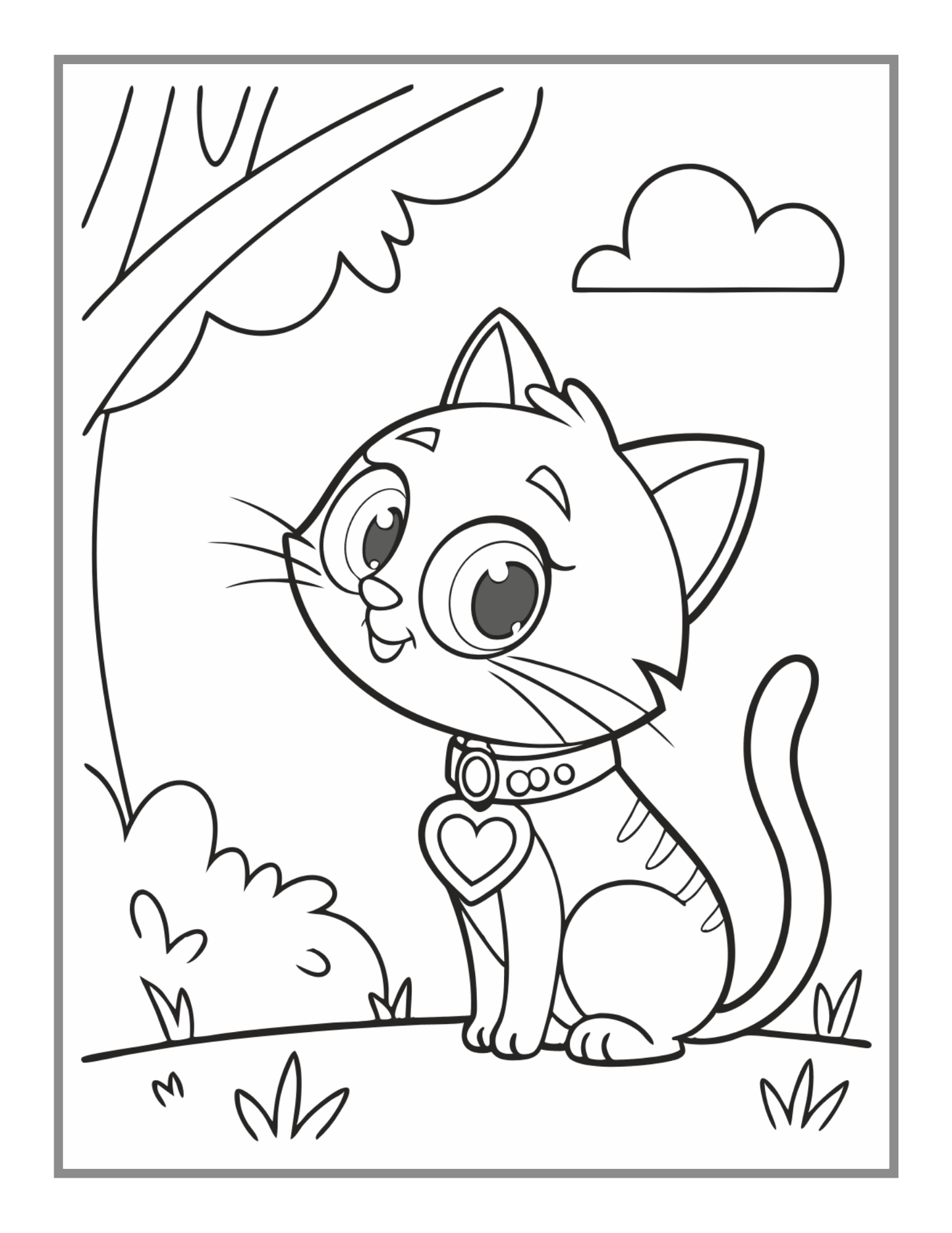 50 Pages Cute Cat Kitten Valentine Day Coloring Book Gift for Adults Kids Men Women Boys Girls Teens Youth Valentine's Day Coloring Sheets