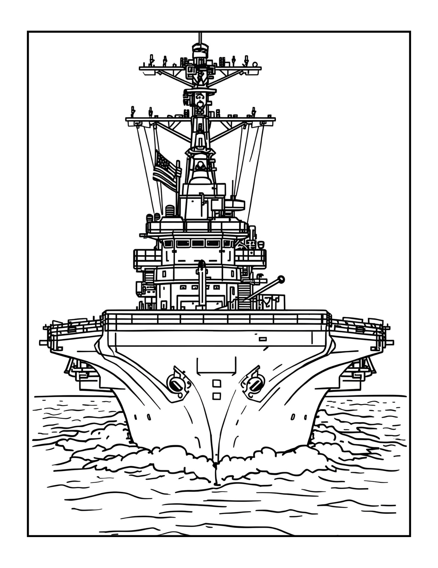 Navy Ship Coloring Book for Adults Men Women Kids Boys Girls Teens Navy Carrier Ship Coloring Sheets Military Navy Coloring Pages Children