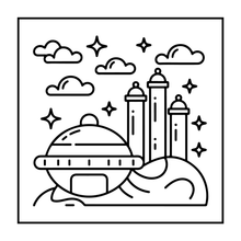 Load image into Gallery viewer, Cozy Outer Space Galaxy Planet UFO Extraterrestrial Coloring Book Gift for Kids Boys Girls: Astronaut Planet Space Coloring Activity Book