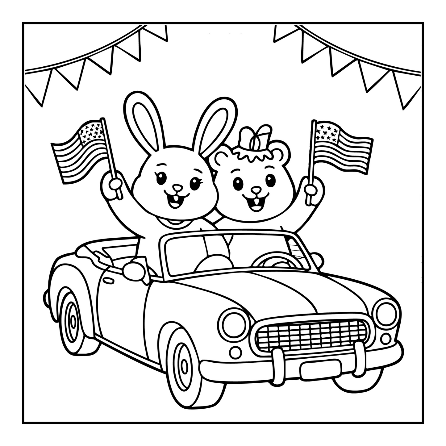 4th of July Independence Day Coloring Book Gift for Kids Boys Girls Young Teens 50 Pages Single Sided 4th of July Coloring Activity Sheets