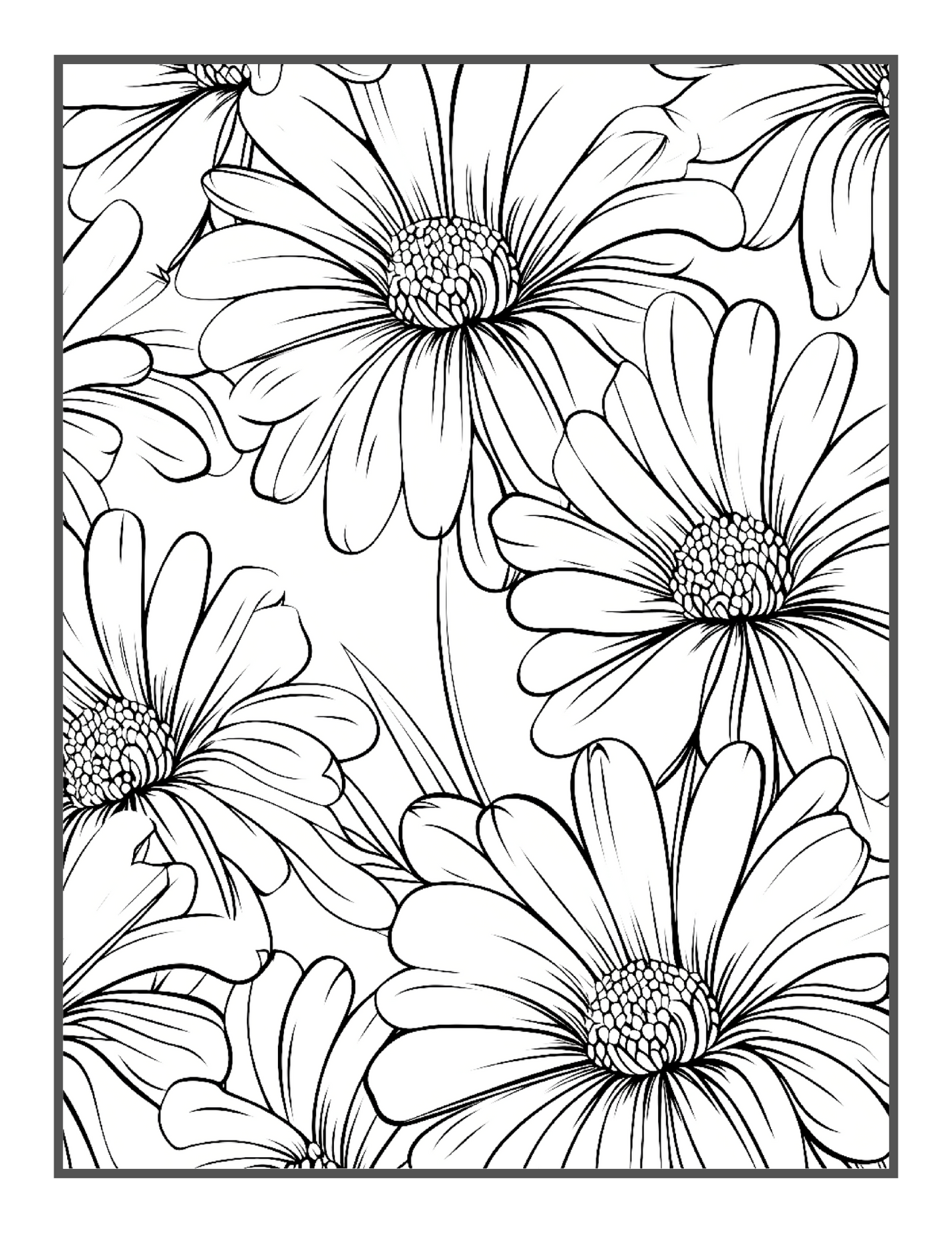 50 Pages Valentines Art Flowers Coloring Book Gift for Adults Kids Men Women Boys Girls Teens Stress Relief Relaxation Coloring Book