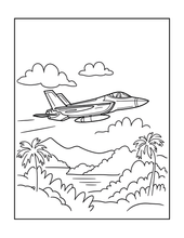 Load image into Gallery viewer, Military Jet Fighter Plane Coloring Book for Kids Adults Boys Girls: 50 Pages Single Sided F-35 Lightning Fighter Jet Airplane Coloring Book