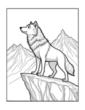Load image into Gallery viewer, Cute Wolf Coloring Book for Kids and Adults, Bold and Easy Printed Coloring Book, 25 Single-Sided Wolf Designs, Animal Gift for All Ages