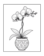 Load image into Gallery viewer, Botanical Coloring Book for Adults and Kids, Printed Physical Book, 25 Bold Easy Plant Designs, Single Sided Nature Art Therapy Gift