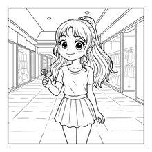 Load image into Gallery viewer, Kawaii Anime Girls Coloring Book for Kids Teens Adults – Cute Manga Characters Easy Japanese Scenes