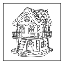 Load image into Gallery viewer, Christmas Gingerbread House Coloring Book Cute Holiday Gingerbread Homes for Kids Teens Adults Easy Cozy Winter Coloring Pages