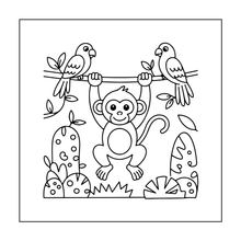 Load image into Gallery viewer, Cute Monkey Coloring Book for Kids Adults Fun Zoo Animal Pages, Stress Relief Creative Activity Coloring Book