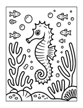 Load image into Gallery viewer, Cozy Cute Sea Creatures Coloring Book for Kids Adults Boys Girls Teens: Cool Underwater Animals Sea Ocean Fish Coloring Activity Book