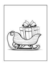 Load image into Gallery viewer, Christmas Coloring Book for Kids Adults Cute Snowman Holiday Activity Printed Softcover Book Bold Easy Winter Holiday Gift Single Sided Page