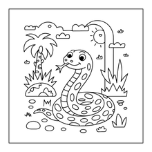 Load image into Gallery viewer, Funny Cute Snake Coloring Book for Kids Teens Adults Cool Reptile Designs Single Sided Pages Fun Stress Relief Activity