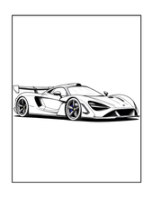 Load image into Gallery viewer, Printed Car Coloring Book for Kids Adults 25 Easy Vehicle Designs Physical Auto Activity Book Single Sided Pages Race Cars Off Road
