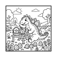 Load image into Gallery viewer, Cute Dinosaur Coloring Book Gift for Adults Kids Men Women Boys Girls Teens: Single Sided Dino Coloring Activity Sheets Book for Children