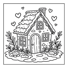 Load image into Gallery viewer, Christmas Gingerbread House Coloring Book Cute Holiday Gingerbread Homes for Kids Teens Adults Easy Cozy Winter Coloring Pages