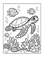 Load image into Gallery viewer, Cozy Cute Sea Creatures Coloring Book for Kids Adults Boys Girls Teens: Cool Underwater Animals Sea Ocean Fish Coloring Activity Book
