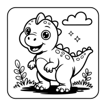 Load image into Gallery viewer, Cute Dinosaur Coloring Book Gift for Adults Kids Men Women Boys Girls Teens: Single Sided Dino Coloring Activity Sheets Book for Children