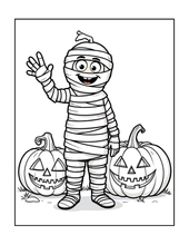 Load image into Gallery viewer, Halloween Coloring Book for Adults Kids, Printed Physical Book, 25 Bold Easy Spooky Designs, Single-Sided Pages, Perfect Halloween Gift