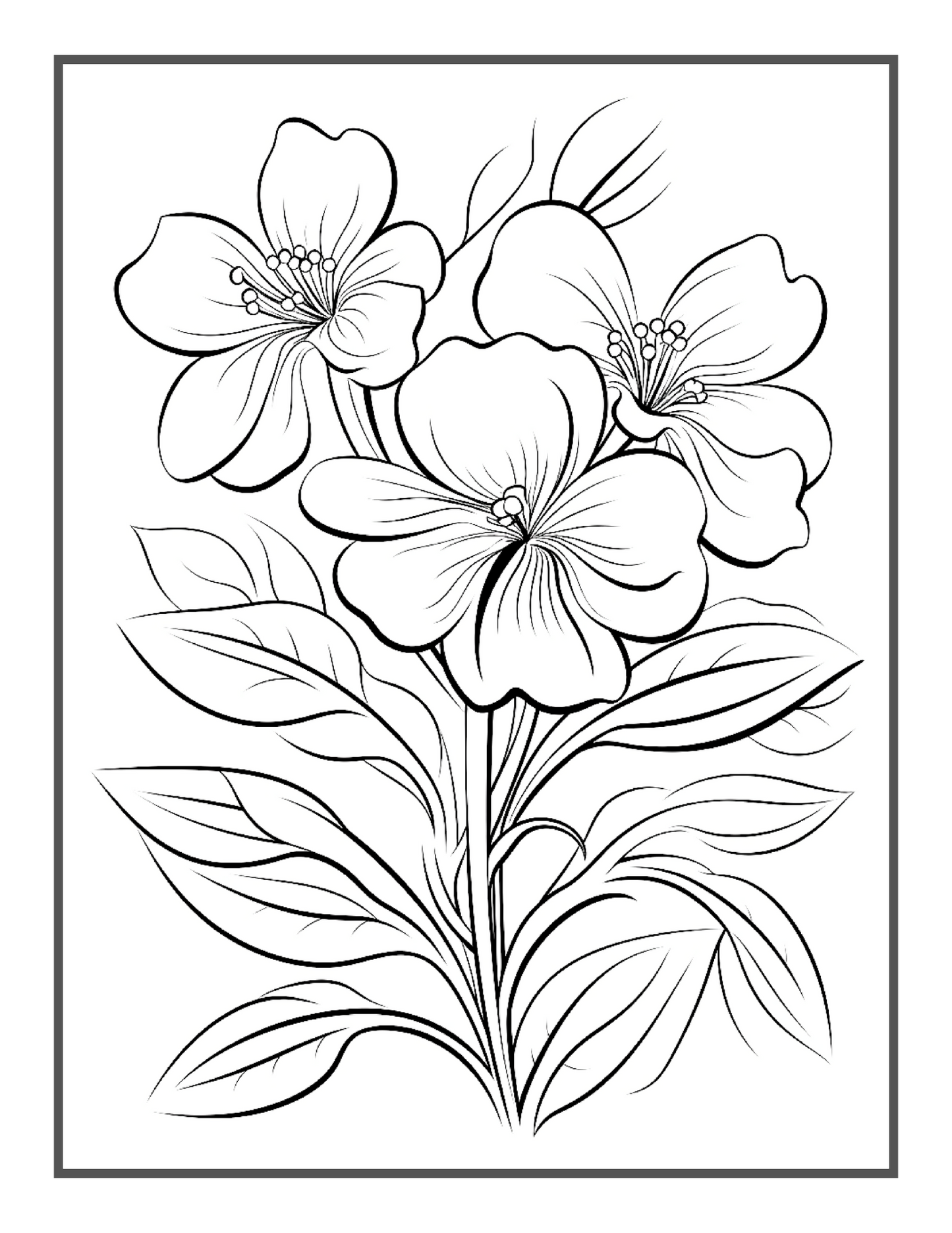 50 Pages Valentines Art Flowers Coloring Book Gift for Adults Kids Men Women Boys Girls Teens Stress Relief Relaxation Coloring Book