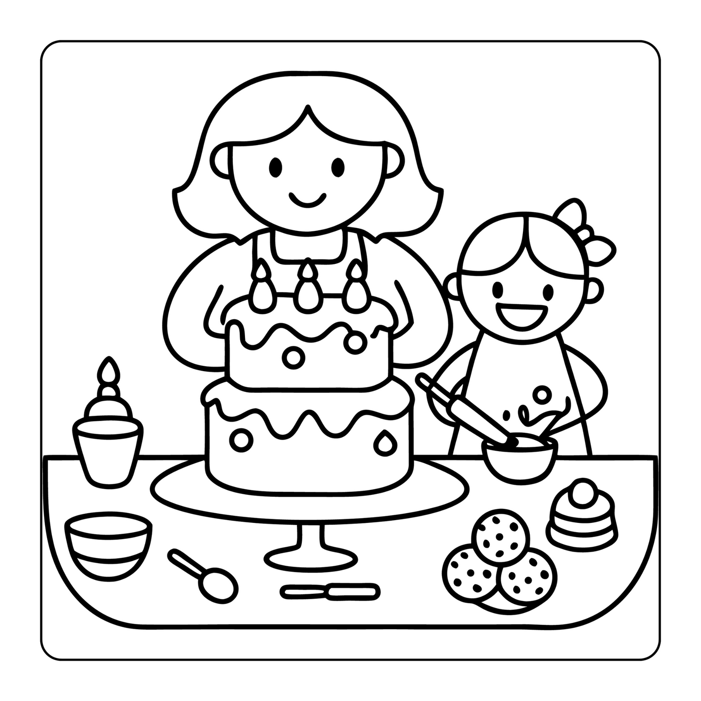 50 Pages Happy Mother's Day Coloring Book Gift for Kids Boys Girls Young Teens Youth Mom and Kids Coloring Pages Bold and Easy Mothers Day