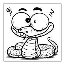 Load image into Gallery viewer, Funny Cute Snake Coloring Book for Kids Teens Adults Cool Reptile Designs Single Sided Pages Fun Stress Relief Activity