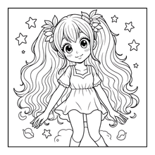 Load image into Gallery viewer, Kawaii Anime Girls Coloring Book for Kids Teens Adults – Cute Manga Characters Easy Japanese Scenes