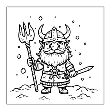 Load image into Gallery viewer, Cute Vikings Coloring Book for Kids Teens Adults Norse Warrior Mythology Single Sided Pages Fun Stress Relief Activity