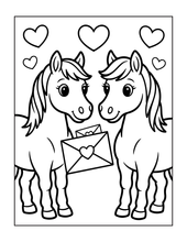 Load image into Gallery viewer, Cute Lama Valentine’s Day Coloring Book Bold Easy Pages for Kids Teens Adults Stress Relief Relaxation Gift