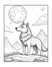 Load image into Gallery viewer, Cute Wolf Coloring Book for Kids and Adults, Bold and Easy Printed Coloring Book, 25 Single-Sided Wolf Designs, Animal Gift for All Ages