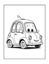 Load image into Gallery viewer, Printed Car Coloring Book for Kids Adults 25 Easy Vehicle Designs Physical Auto Activity Book Single Sided Pages Race Cars Off Road