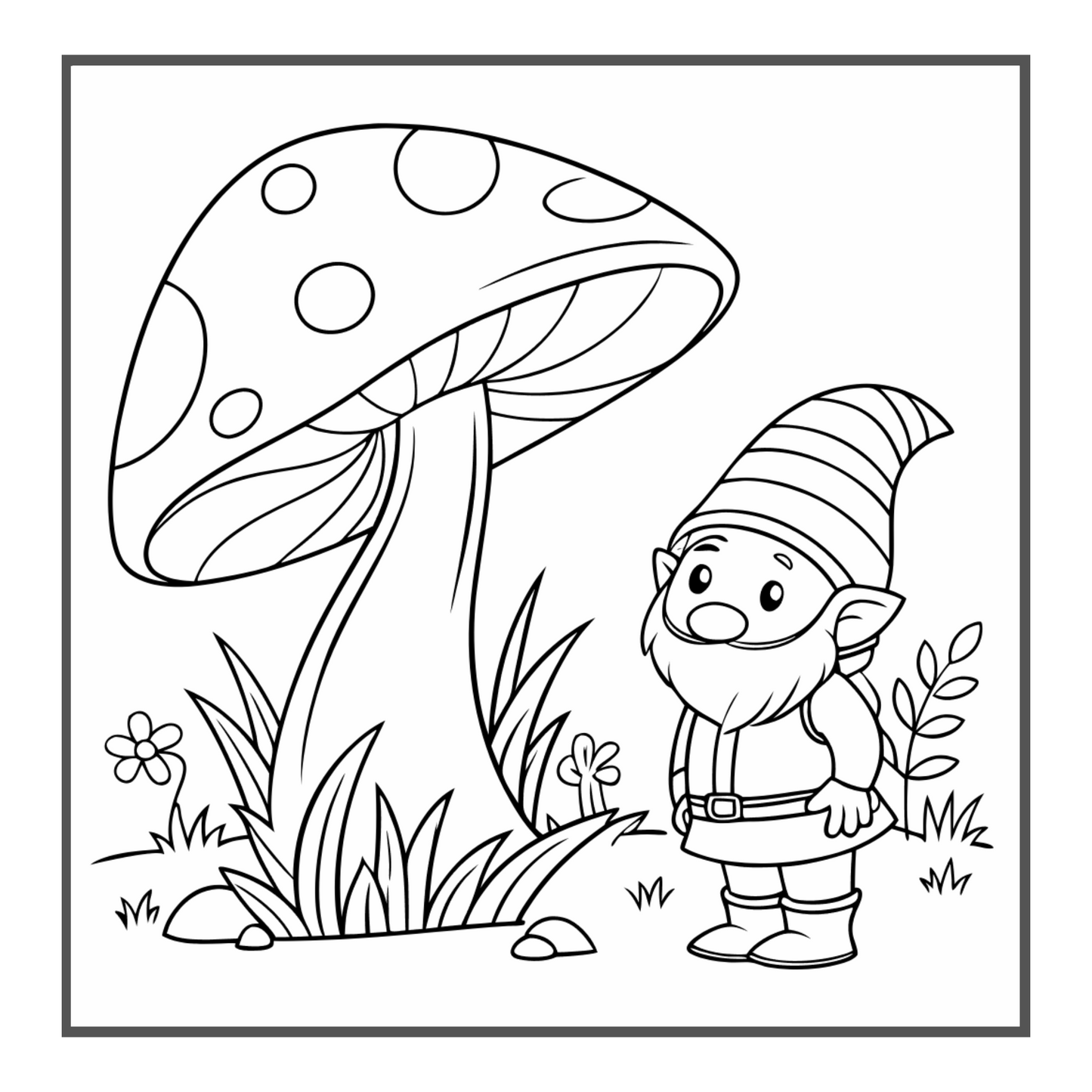 50 Pages Cute Kawaii Garden Coloring Book Gift for Adults Kids Men Women Boys Girls Teens Youth Nature Lover Garden Coloring Book