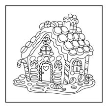 Load image into Gallery viewer, Christmas Gingerbread House Coloring Book Cute Holiday Gingerbread Homes for Kids Teens Adults Easy Cozy Winter Coloring Pages