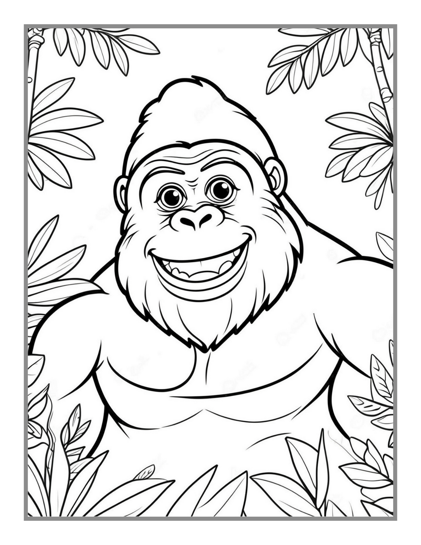 50 Pages Cute Zoo Animal Coloring Book Gift for Adults Kids Men Women Boys Girls Teens Youth Bold and Easy Fun Wild Animal Coloring Sheets