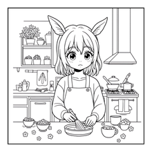 Load image into Gallery viewer, Kawaii Anime Girls Coloring Book for Kids Teens Adults – Cute Manga Characters Easy Japanese Scenes