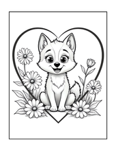 Load image into Gallery viewer, Cute Wolf Coloring Book for Kids and Adults, Bold and Easy Printed Coloring Book, 25 Single-Sided Wolf Designs, Animal Gift for All Ages