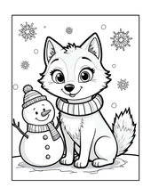 Load image into Gallery viewer, Cute Wolf Coloring Book for Kids and Adults, Bold and Easy Printed Coloring Book, 25 Single-Sided Wolf Designs, Animal Gift for All Ages
